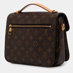 Pre Owned Louis Vuitton Brown Monogram Pochette Metis