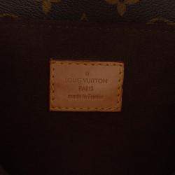 Pre Owned Louis Vuitton Brown Monogram Pochette Metis