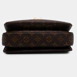 Pre Owned Louis Vuitton Brown Monogram Pochette Metis