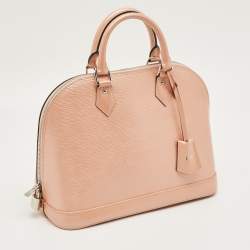 Pre Owned Louis Vuitton Metallic Peach Epi Leather Alma PM Bag