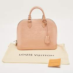 Pre Owned Louis Vuitton Metallic Peach Epi Leather Alma PM Bag