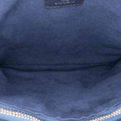 Pre Owned Louis Vuitton Navy Blue Monogram Embossed Puffy Lambskin Coussin PM