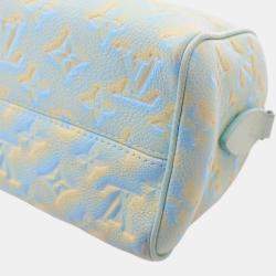 Pre Owned Louis Vuitton Blue Monogram Empreinte Summer Stardust Speedy Bandouliere 20