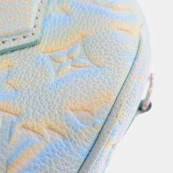 Pre Owned Louis Vuitton Blue Monogram Empreinte Summer Stardust Speedy Bandouliere 20
