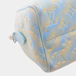 Pre Owned Louis Vuitton Blue Monogram Empreinte Summer Stardust Speedy Bandouliere 20