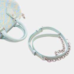 Pre Owned Louis Vuitton Blue Monogram Empreinte Summer Stardust Speedy Bandouliere 20