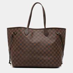 Pre Owned Louis Vuitton Brown Damier Ebene Neverfull GM
