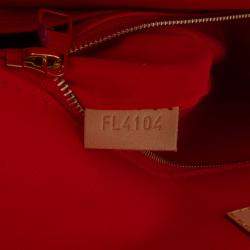 Pre Owned Louis Vuitton Red Leather Monogram Vernis Lockit PM