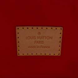 Pre Owned Louis Vuitton Red Leather Monogram Vernis Lockit PM