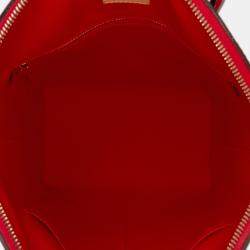Pre Owned Louis Vuitton Red Leather Monogram Vernis Lockit PM