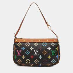 Pre Owned Louis Vuitton Black Monogram Multicolore Pochette Accessoires