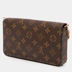 Pre Owned Louis Vuitton Brown Monogram Pochette Felicie