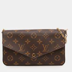 Pre Owned Louis Vuitton Brown Monogram Pochette Felicie