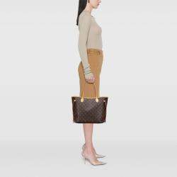 Pre Owned Louis Vuitton Brown Monogram Neverfull MM