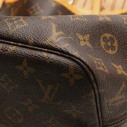 Pre Owned Louis Vuitton Brown Monogram Neverfull MM