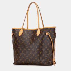 Pre Owned Louis Vuitton Brown Monogram Neverfull MM