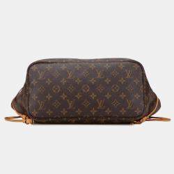 Pre Owned Louis Vuitton Brown Monogram Neverfull MM