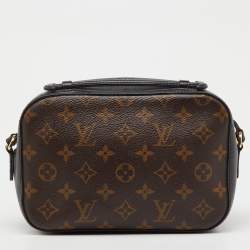 Pre Owned Louis Vuitton Black Monogram Canvas Saintonge Bag
