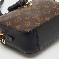 Pre Owned Louis Vuitton Black Monogram Canvas Saintonge Bag