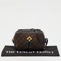Pre Owned Louis Vuitton Black Monogram Canvas Saintonge Bag