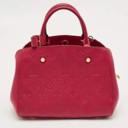 Pre Owned Louis Vuitton Aurore Monogram Empreinte Leather Montaigne BB Bag