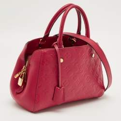 Pre Owned Louis Vuitton Aurore Monogram Empreinte Leather Montaigne BB Bag