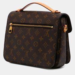 Pre Owned Louis Vuitton Brown Monogram Pochette Metis