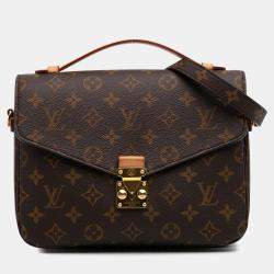 Pre Owned Louis Vuitton Brown Monogram Pochette Metis