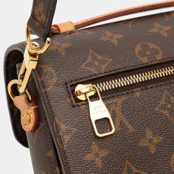 Pre Owned Louis Vuitton Brown Monogram Pochette Metis