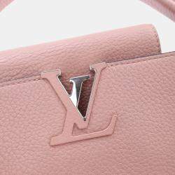 Pre Owned Louis Vuitton Pink Taurillon Capucines PM