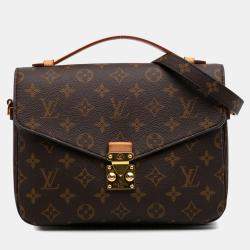 Pre Owned Louis Vuitton Brown Monogram Pochette Metis