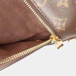 Pre Owned Louis Vuitton Brown Monogram Pochette Metis