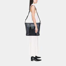 Pre Owned Louis Vuitton Black Damier Graphite Tadao PM
