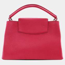 Pre Owned Louis Vuitton Red Taurillon Capucines MM