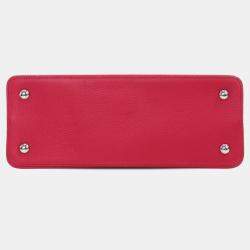 Pre Owned Louis Vuitton Red Taurillon Capucines MM