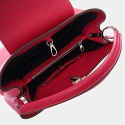 Pre Owned Louis Vuitton Red Taurillon Capucines MM