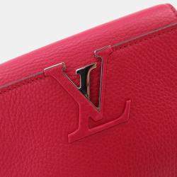 Pre Owned Louis Vuitton Red Taurillon Capucines MM