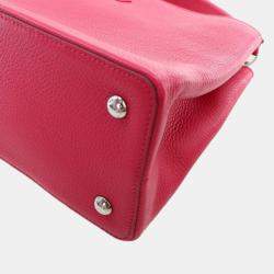 Pre Owned Louis Vuitton Red Taurillon Capucines MM