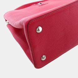Pre Owned Louis Vuitton Red Taurillon Capucines MM