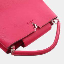 Pre Owned Louis Vuitton Red Taurillon Capucines MM
