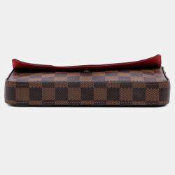 Pre Owned Louis Vuitton Brown Damier Ebene Pochette Felicie