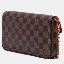 Pre Owned Louis Vuitton Brown Damier Ebene Pochette Felicie
