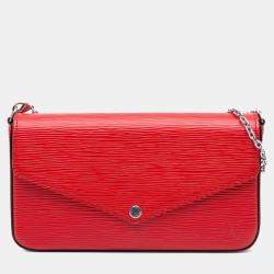 Pre Owned Louis Vuitton Red Epi Pochette Felicie