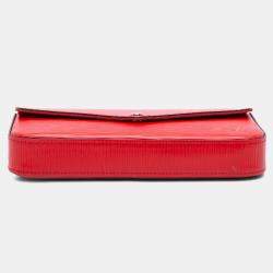 Pre Owned Louis Vuitton Red Epi Pochette Felicie