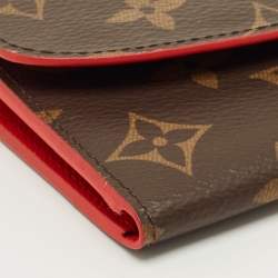 Pre Owned Louis Vuitton Coquelicot Monogram Canvas Emilie Bloom Wallet