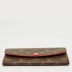 Pre Owned Louis Vuitton Coquelicot Monogram Canvas Emilie Bloom Wallet