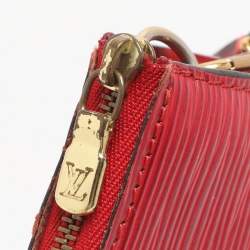 Pre Owned Louis Vuitton Castilian Red Epi Leather Pochette Accessoires Bag