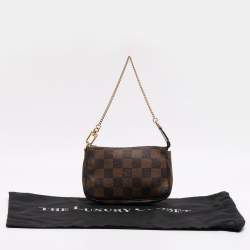 Pre Owned Louis Vuitton Damier Ebene Canvas Mini Pochette Accessoires Bag