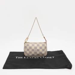 Pre Owned Louis Vuitton Damier Azur Canvas Mini Pochette Accessoires