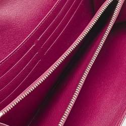 Pre Owned Louis Vuitton Fuchsia Epi Leather Sarah Wallet